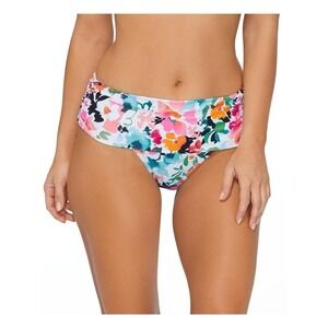 Island Escape Women's Foldover Waistband Honey Bloom Bikini Swim Bottom Sz 8 NWT